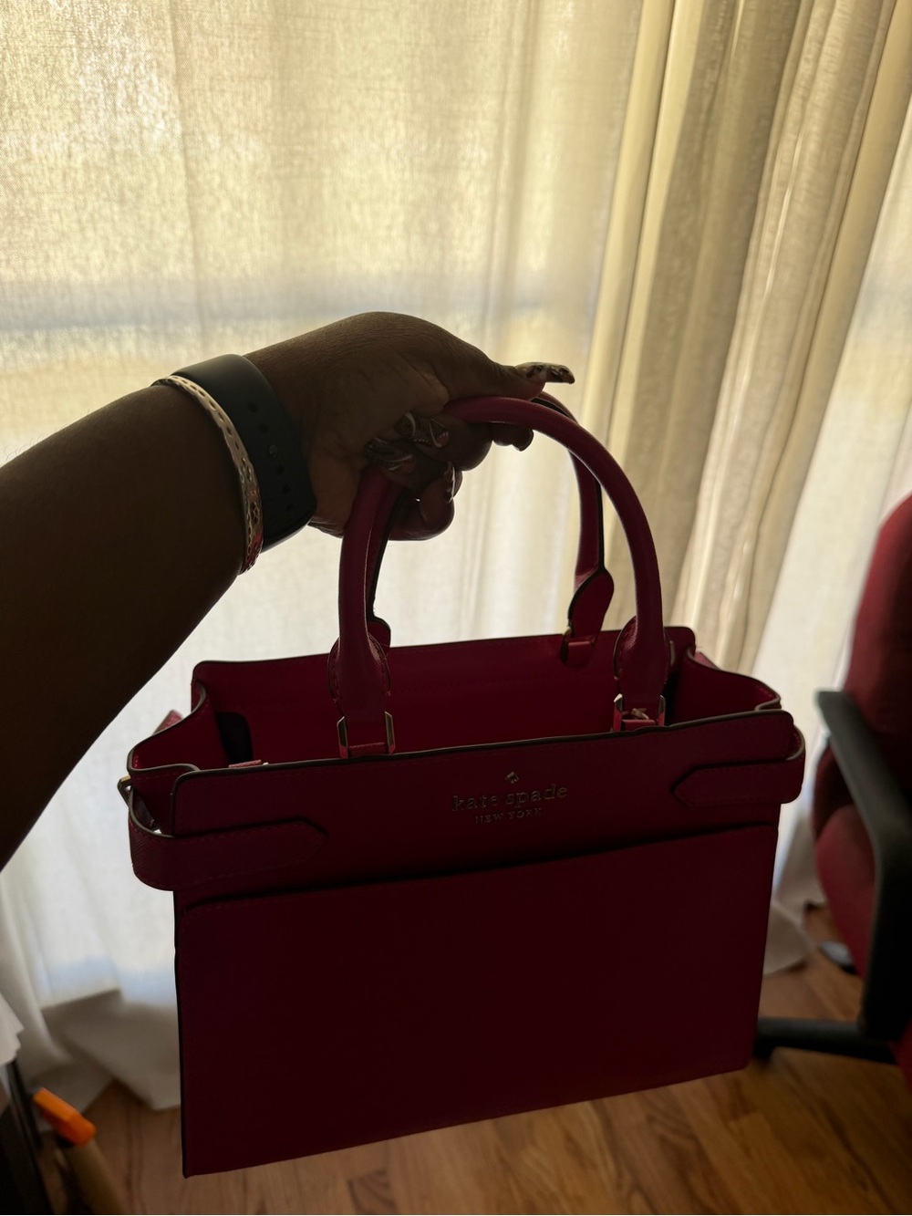 kate spade Bright Fuchsia Structured Top-Handle Satchel